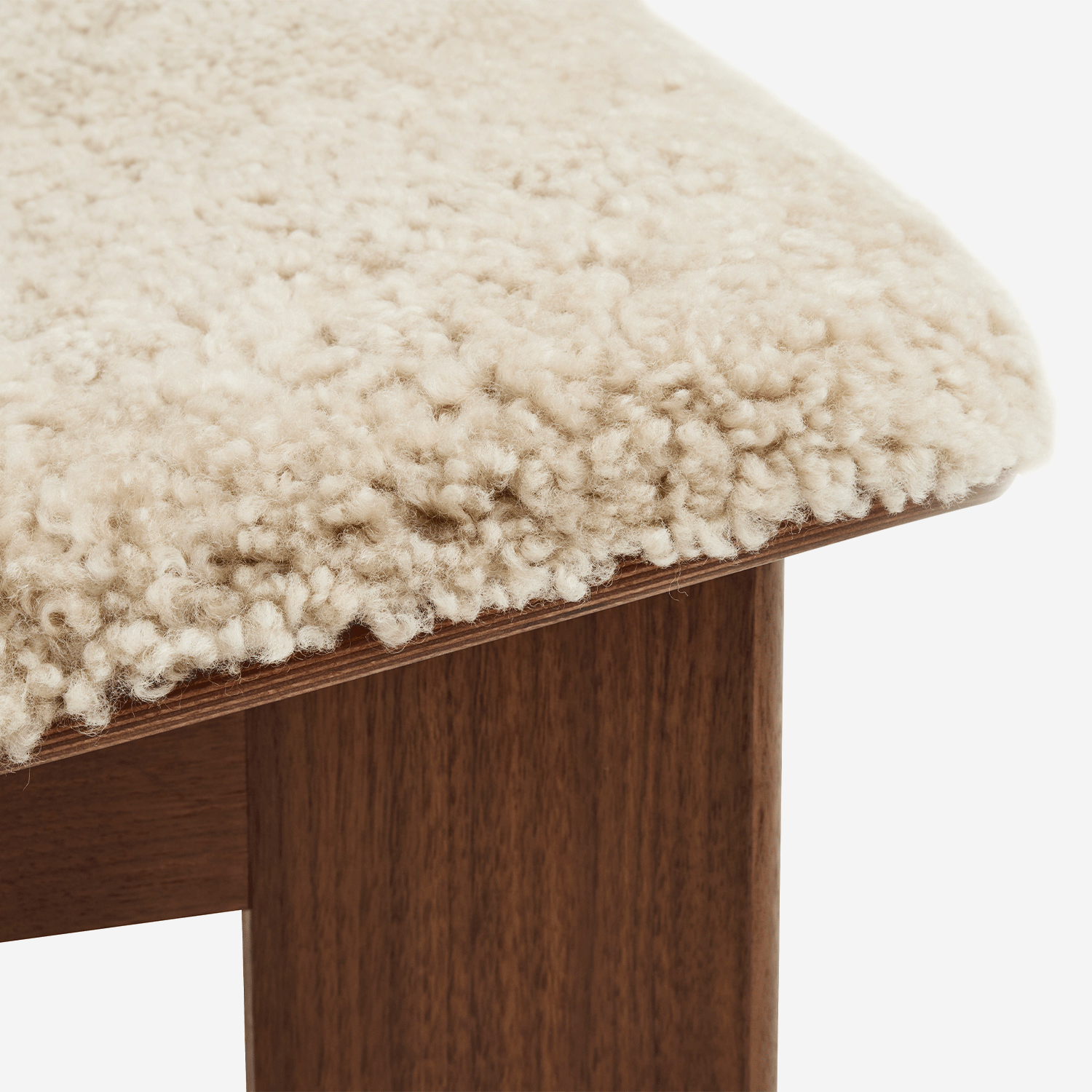 Chisel Lounge Chair, Walnut & Sheepskin