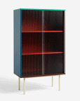 Colour Cabinet with Glass Doors, Tall Multi