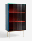 Colour Cabinet with Glass Doors, Tall Multi