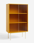 Colour Cabinet with Glass Doors, Tall Yellow
