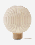 Ex.Display Model 375 Table lamp, Medium Light Oak Base & Foil Shade