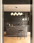 Miira 8 Oval Chandelier, Rock Grey