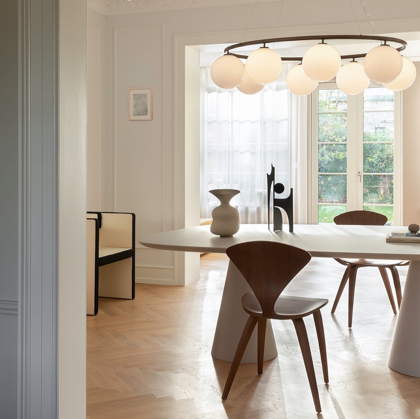 Miira 8 Oval Chandelier, Dark Bronze