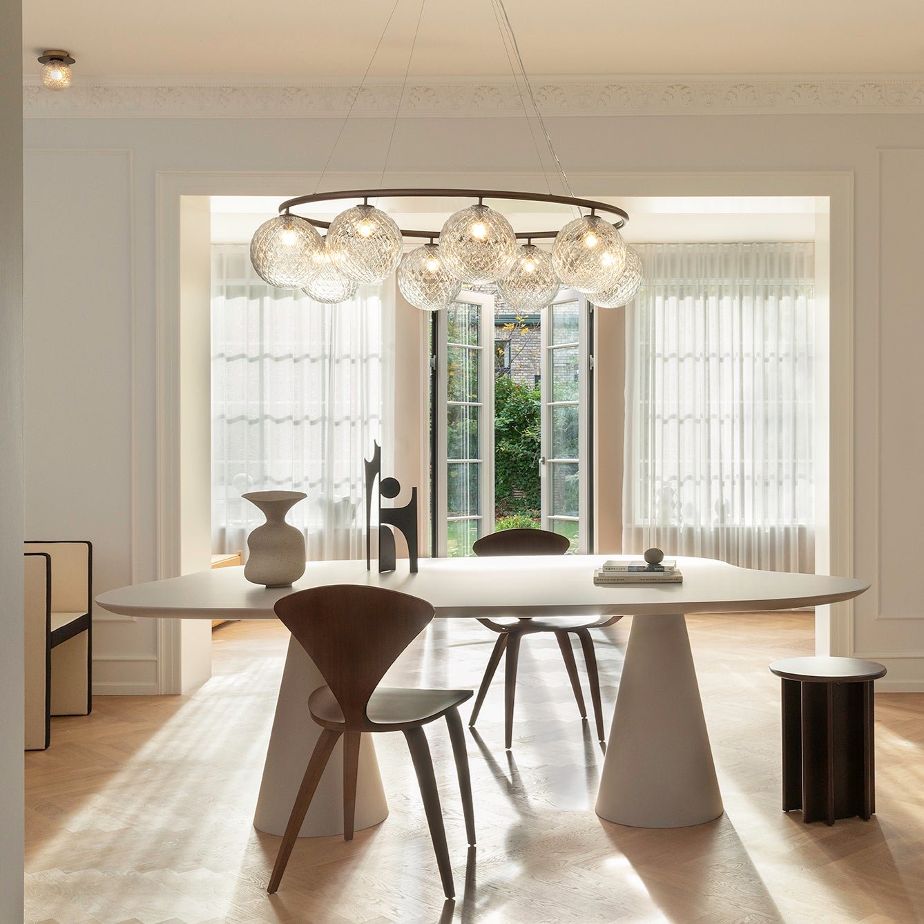 Miira 8 Oval Chandelier, Dark Bronze