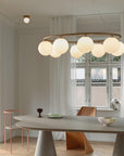 Miira 8 Oval Chandelier, Brass