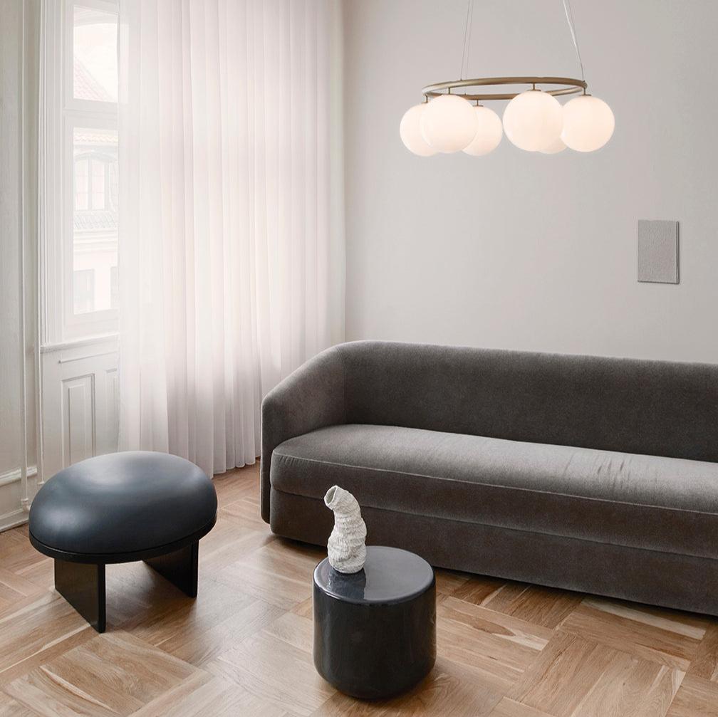 Miira 6 Circular Chandelier, Brass
