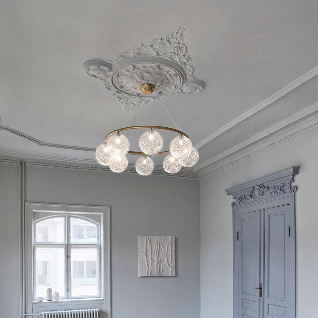 Miira 8 Circular Chandelier, Brass