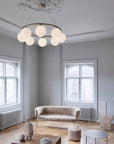 Miira 8 Circular Chandelier, Brass