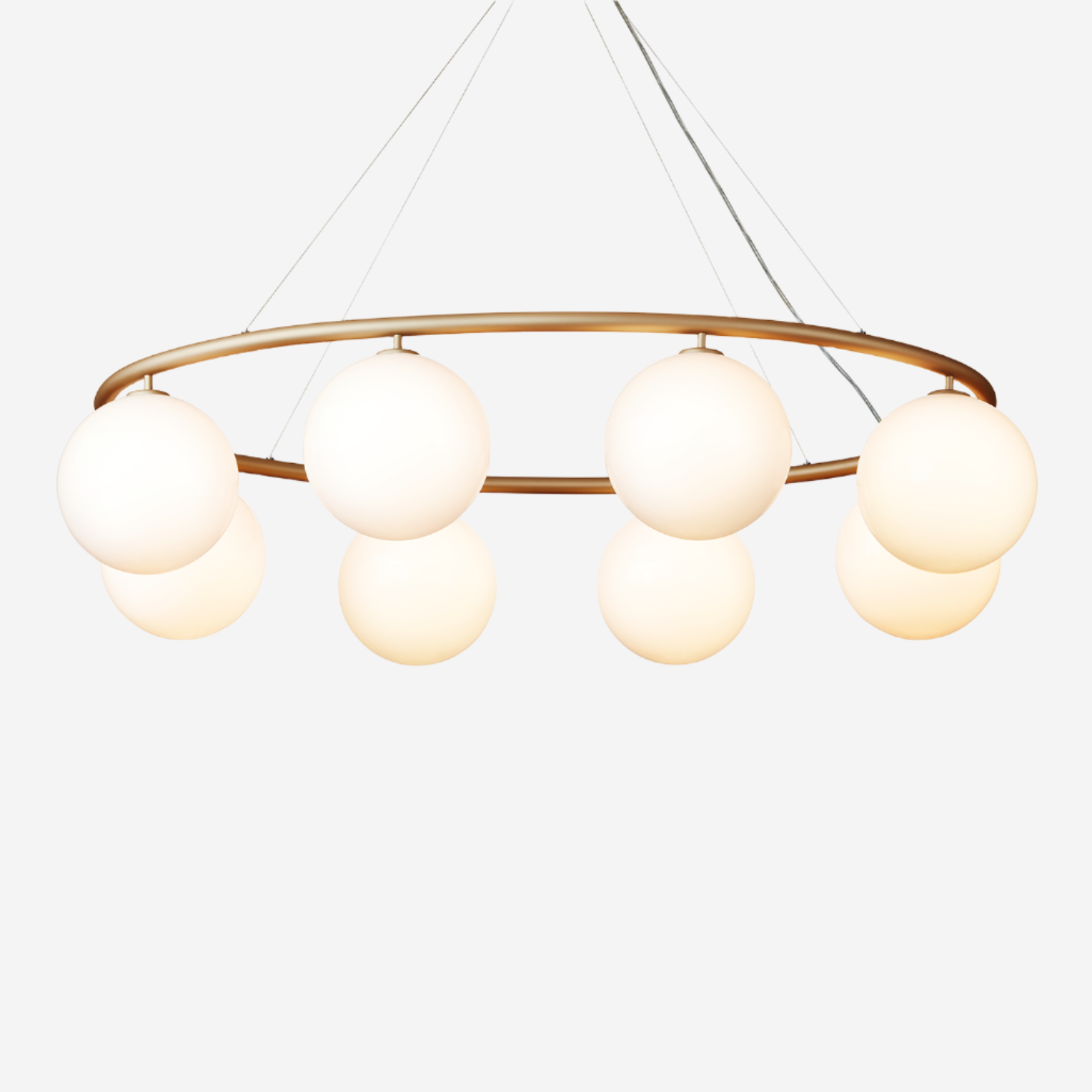 Miira 8 Oval Chandelier, Brass