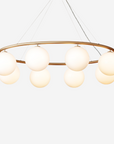 Miira 8 Oval Chandelier, Brass