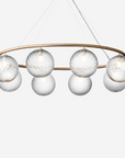 Miira 8 Oval Chandelier, Brass