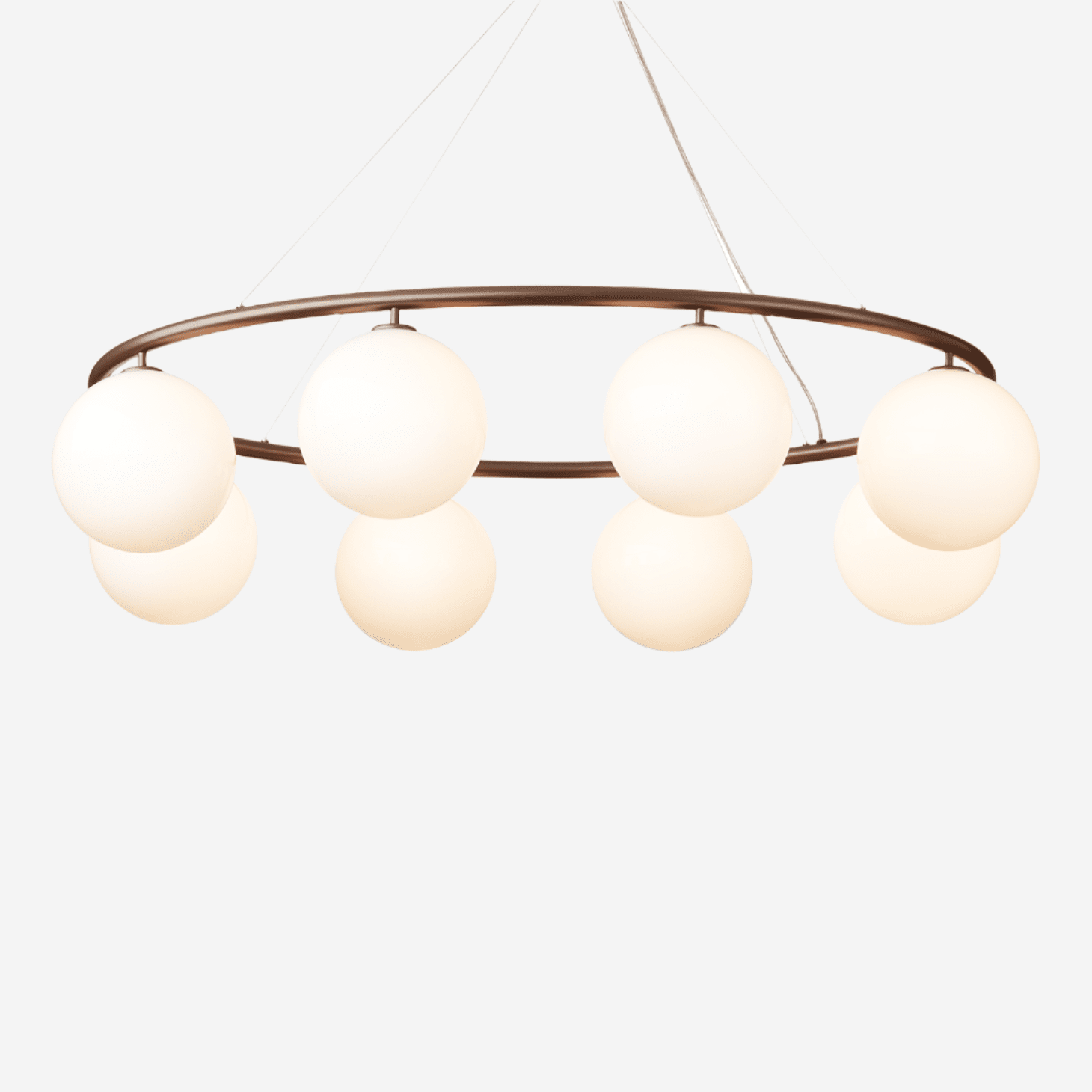 Miira 8 Oval Chandelier, Dark Bronze