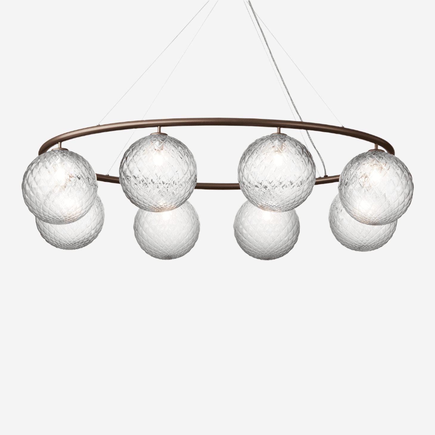 Miira 8 Oval Chandelier, Dark Bronze