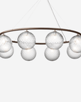 Miira 8 Oval Chandelier, Dark Bronze