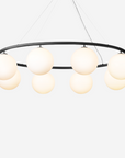 Miira 8 Oval Chandelier, Rock Grey