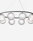 Miira 8 Oval Chandelier, Rock Grey