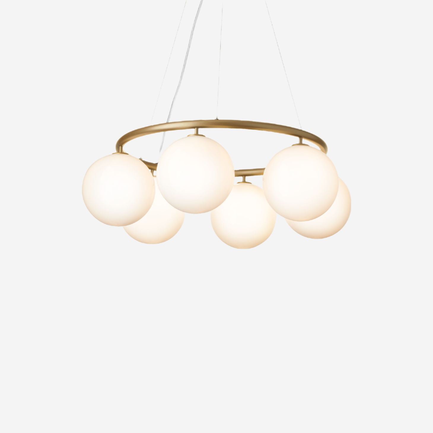 Miira 6 Circular Chandelier, Brass
