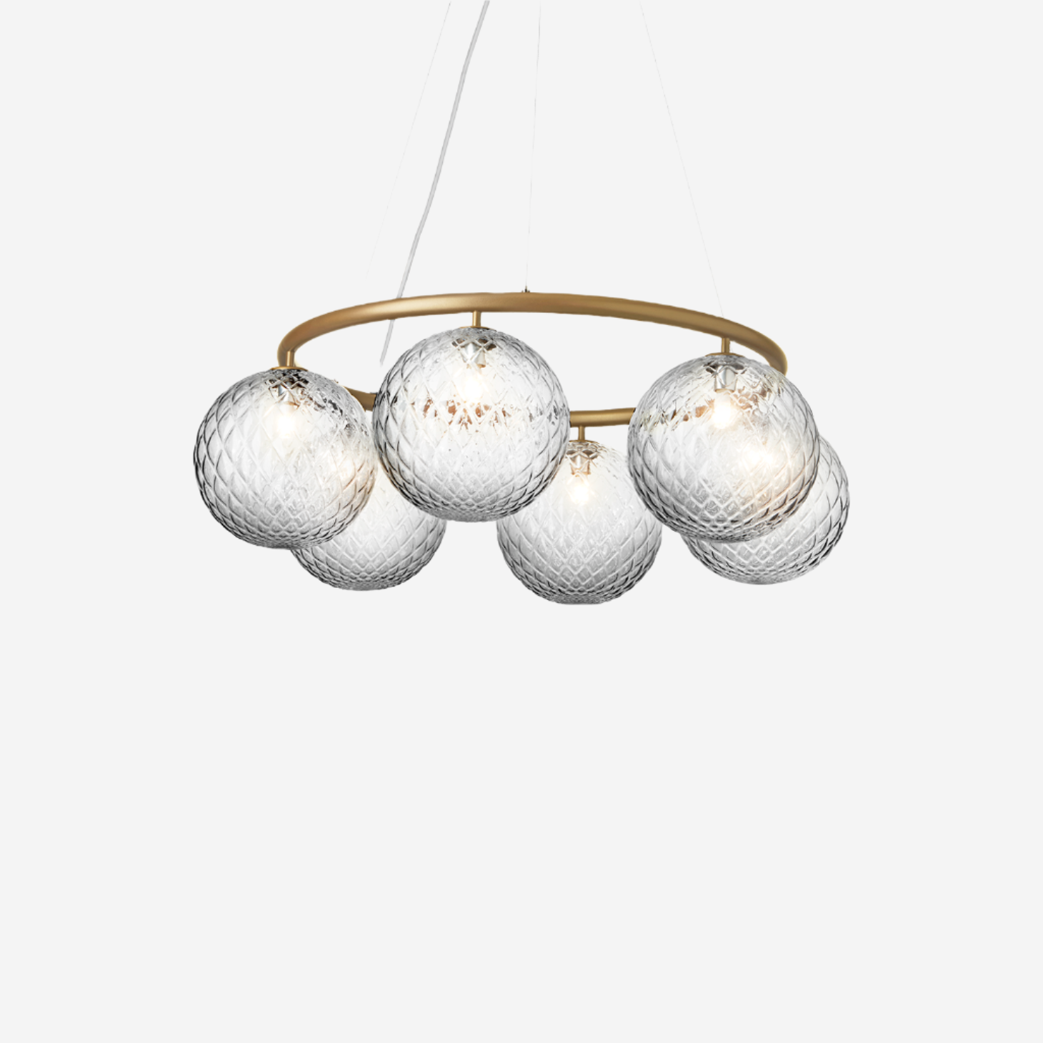 Miira 6 Circular Chandelier, Brass