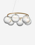 Miira 6 Circular Chandelier, Brass
