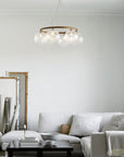 Miira 6 Circular Chandelier, Dark Bronze