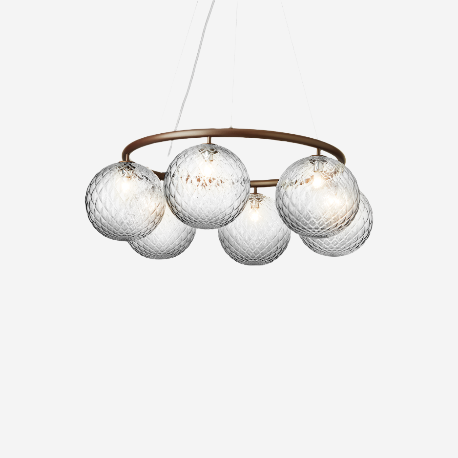 Miira 6 Circular Chandelier, Dark Bronze
