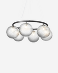 Miira 6 Circular Chandelier, Rock Grey