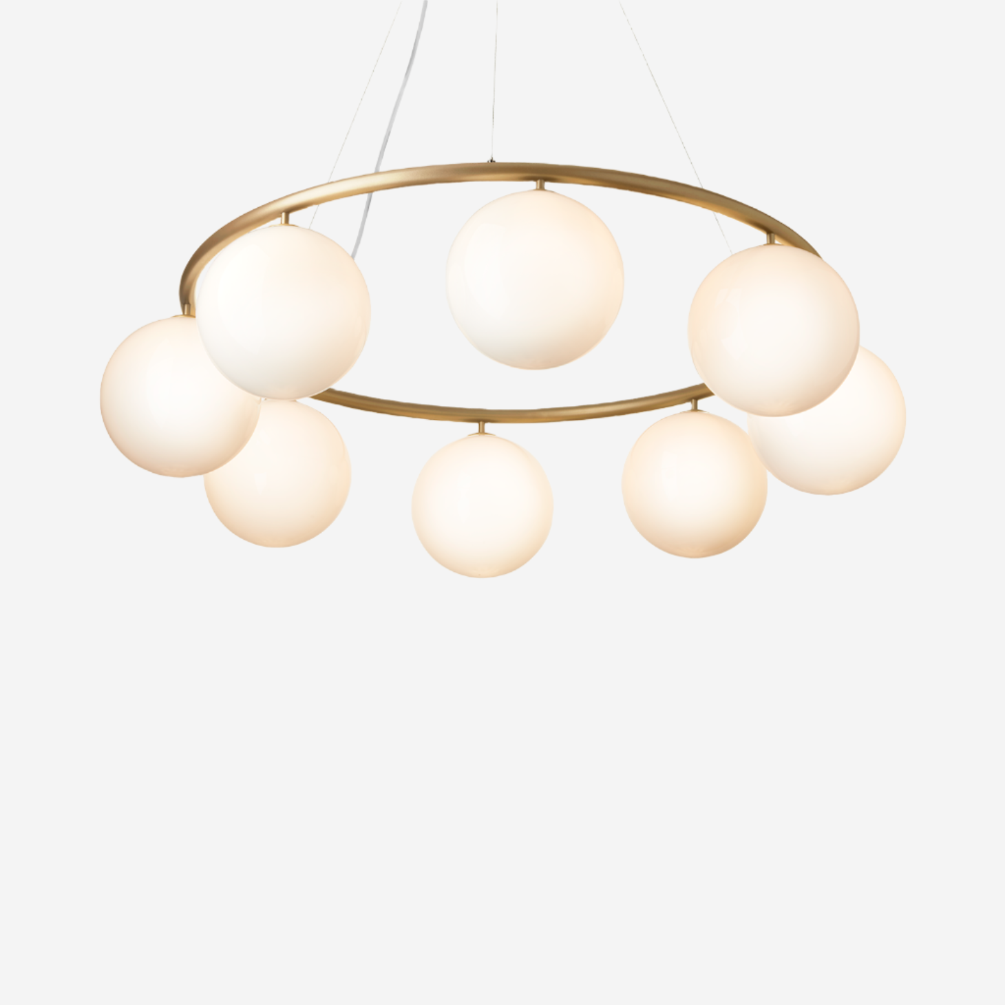 Miira 8 Circular Chandelier, Brass