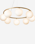 Miira 8 Circular Chandelier, Brass