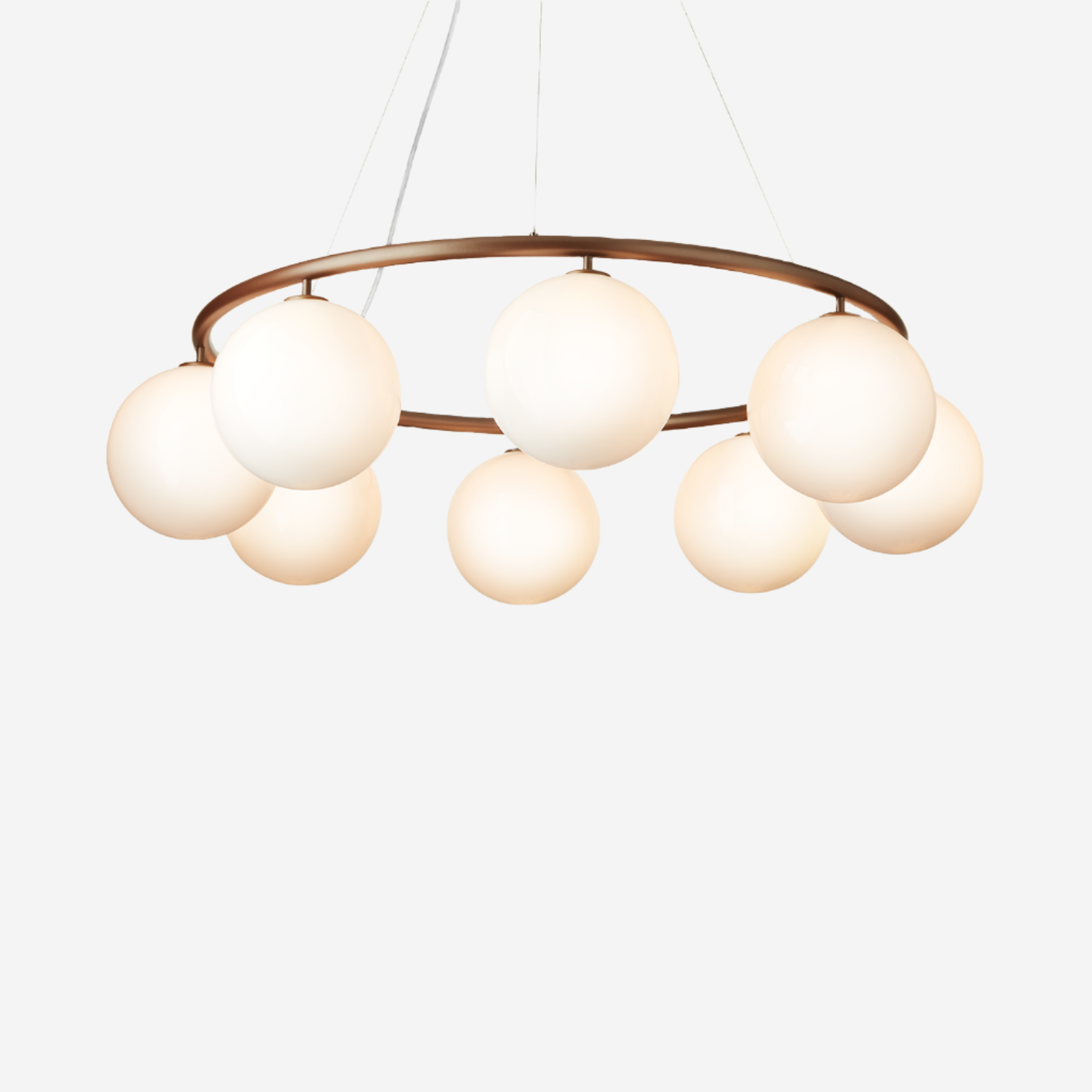 Miira 8 Circular Chandelier, Dark Bronze