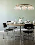 Miira 8 Circular Chandelier, Dark Bronze