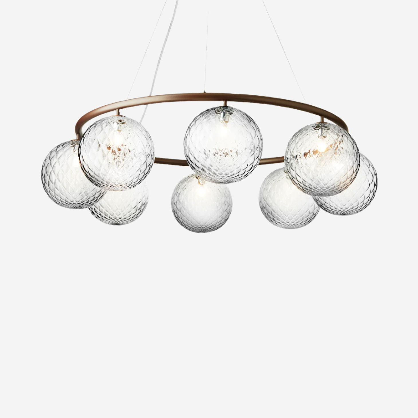 Miira 8 Circular Chandelier, Dark Bronze