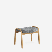 Lamino Footstool, Oak & Sheepskin