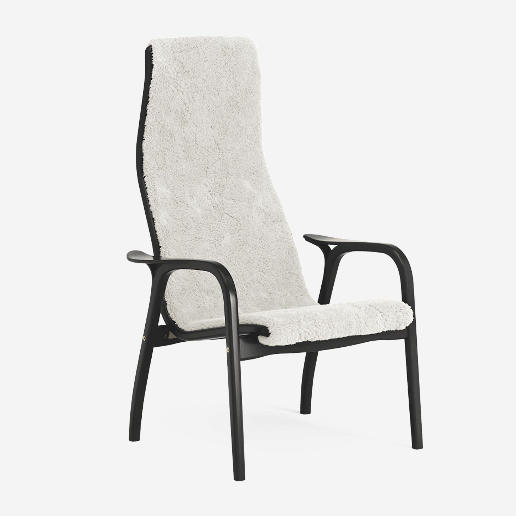 Lamino Lounge Chair, Black &amp; Sheepskin