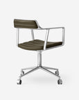 VIPP452 Swivel chair w/ castors, Polished Aluminium