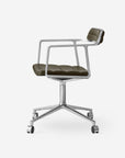 VIPP452 Swivel chair w/ castors, Polished Aluminium