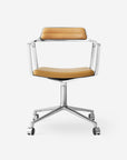 VIPP452 Swivel chair w/ castors, Polished Aluminium