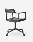 VIPP452 Swivel chair w/ castors, Black Aluminium