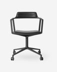 VIPP452 Swivel chair w/ castors, Black Aluminium