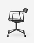 VIPP452 Swivel chair w/ castors, Black Aluminium