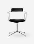 VIPP452 Swivel chair w/ gliders, Polished Aluminium