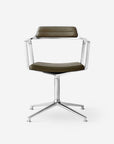 VIPP452 Swivel chair w/ gliders, Polished Aluminium