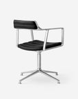 VIPP452 Swivel chair w/ gliders, Polished Aluminium