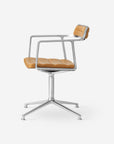 VIPP452 Swivel chair w/ gliders, Polished Aluminium
