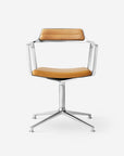 VIPP452 Swivel chair w/ gliders, Polished Aluminium