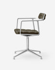 VIPP452 Swivel chair w/ gliders, Polished Aluminium