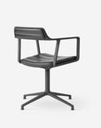 VIPP452 Swivel chair w/ gliders, Black Aluminium