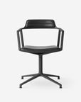 VIPP452 Swivel chair w/ gliders, Black Aluminium