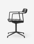 VIPP452 Swivel chair w/ gliders, Black Aluminium