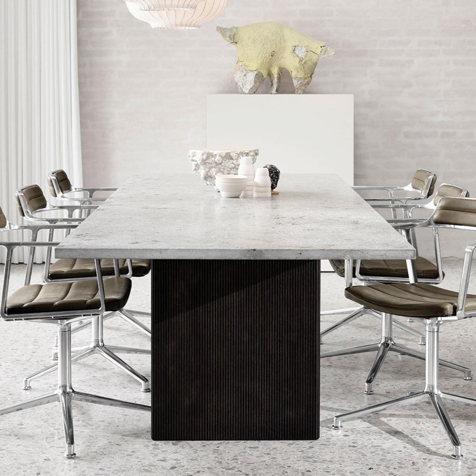 VIPP496 Cabin Square Table w/ stone top - Moleta Munro Limited