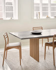 VIPP496 Cabin Square Table, Light Oak Base
